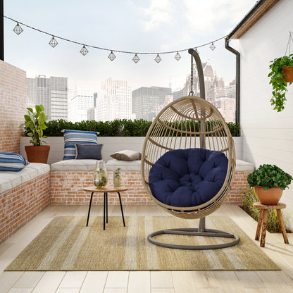 TK Classics Swing Egg Chair Hammock with Cushion and Stand