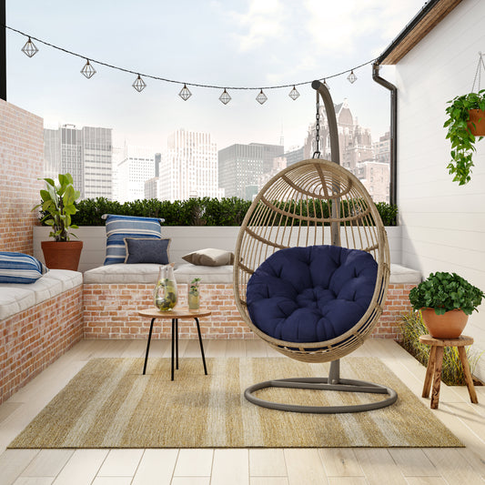 TK Classics Swing Egg Chair Hammock with Cushion and Stand