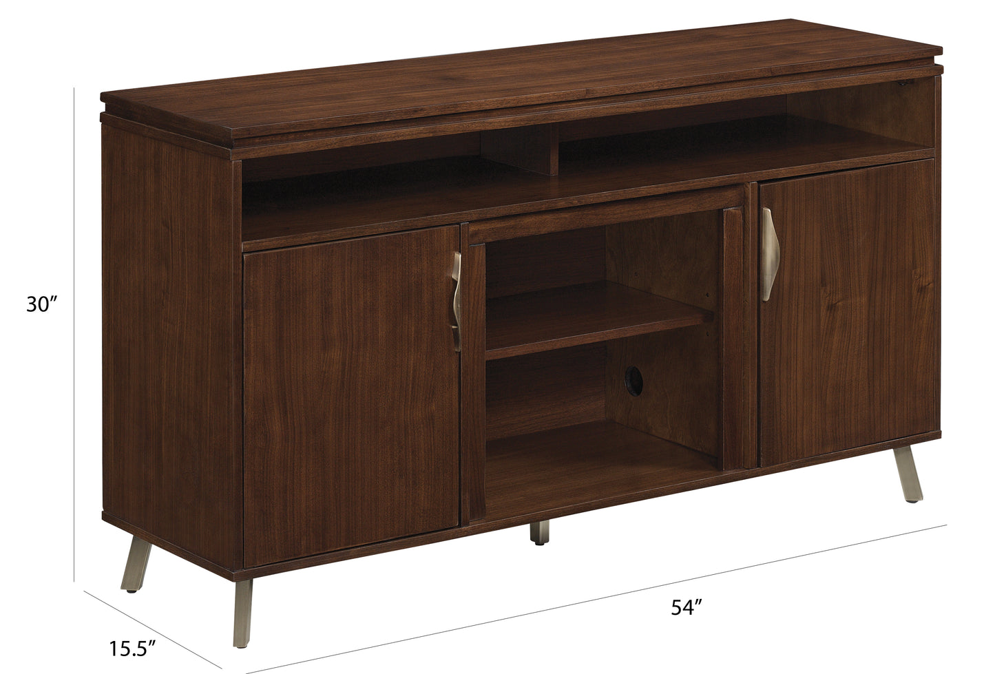 Modern Dweller™ TV Stand for TVs up to 60", Midnight Walnut