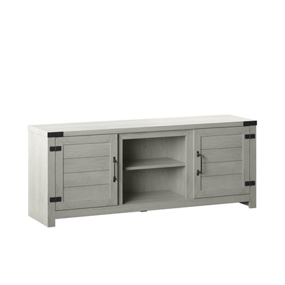 TV Stand for TVs up to 65" with Planked Doors and Nail Head Details