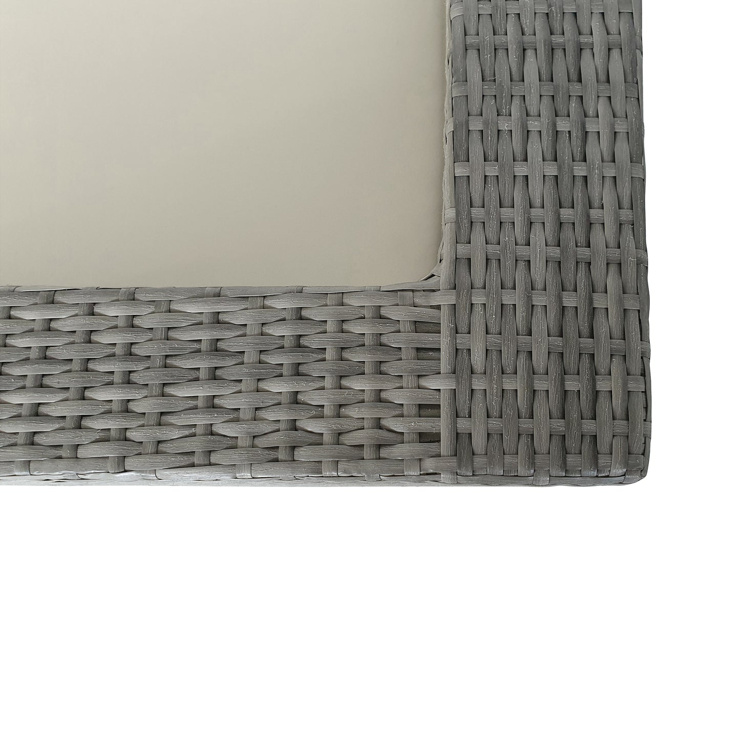 TK Classics Outdoor Corner Sofa - Dark Gray Wicker/Vanilla Cushion