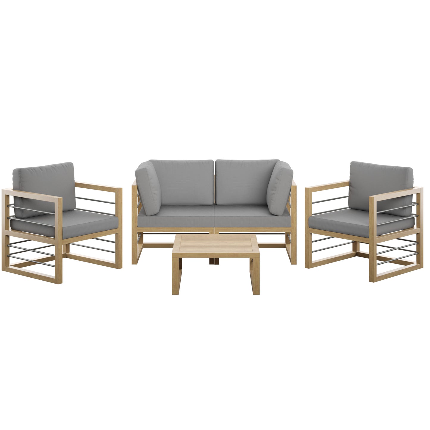 TK Classics 5 Piece Aluminum Outdoor Conversation Set
