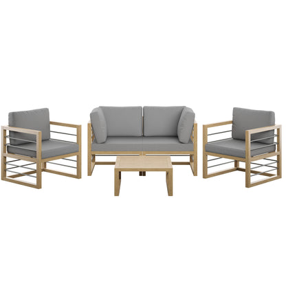 TK Classics 5 Piece Aluminum Outdoor Conversation Set
