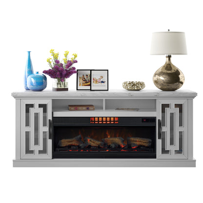 Tresanti® Kerrigan TV Console with ClassicFlame® CoolGlow® 2-in-1 Electric Fireplace and Fan