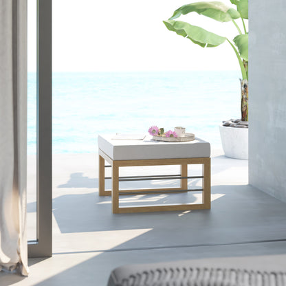 TK Classics Aluminum Outdoor Ottoman/Coffee Table