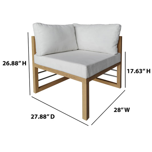 TK Classics Aluminum Outdoor Sectional Corner Sofa Seat