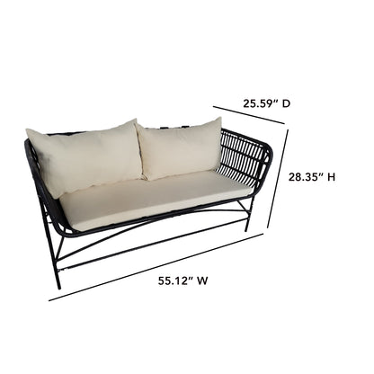 TK Classics Outdoor Loveseat with Cushions