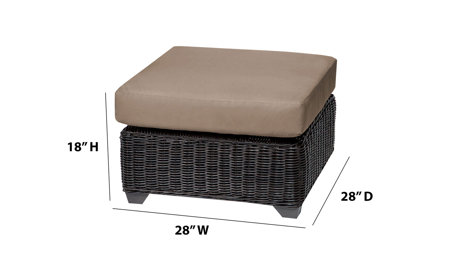 Venice Outdoor Ottoman with Cushion
