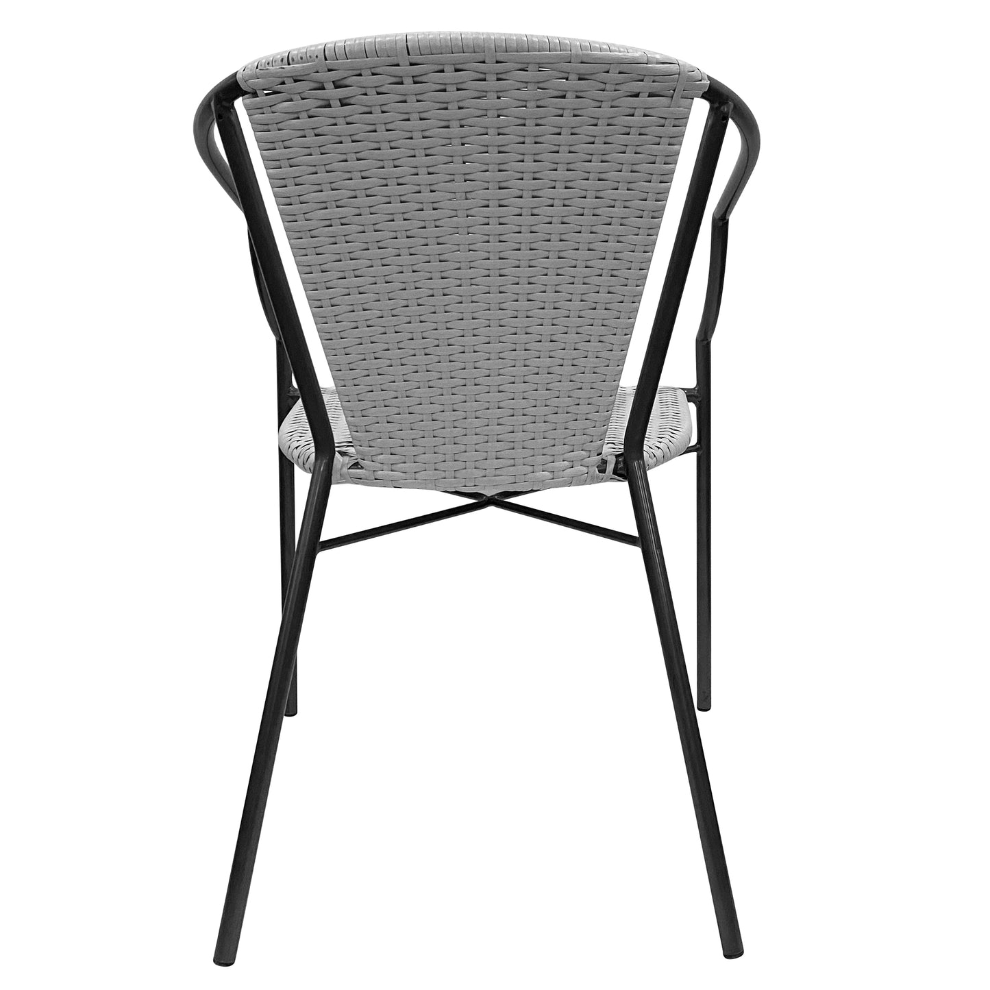 TK Classics Outdoor Wicker Dining Armchairs, Set of 2