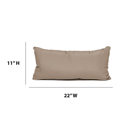 Outdoor Rectangular Throw Pillow, Wheat