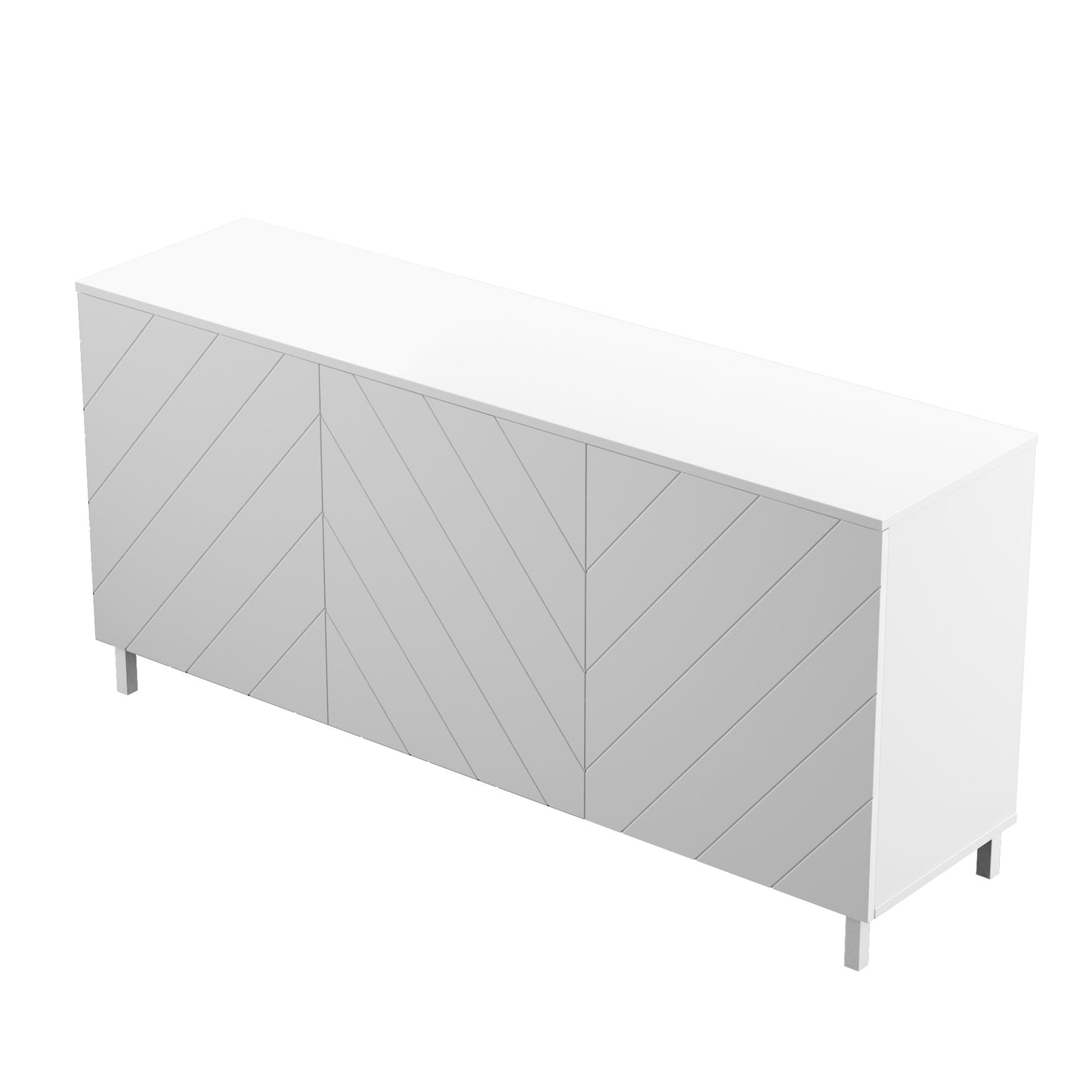 Twin Star Home 60" Sideboard with Chevron Pattern Routing