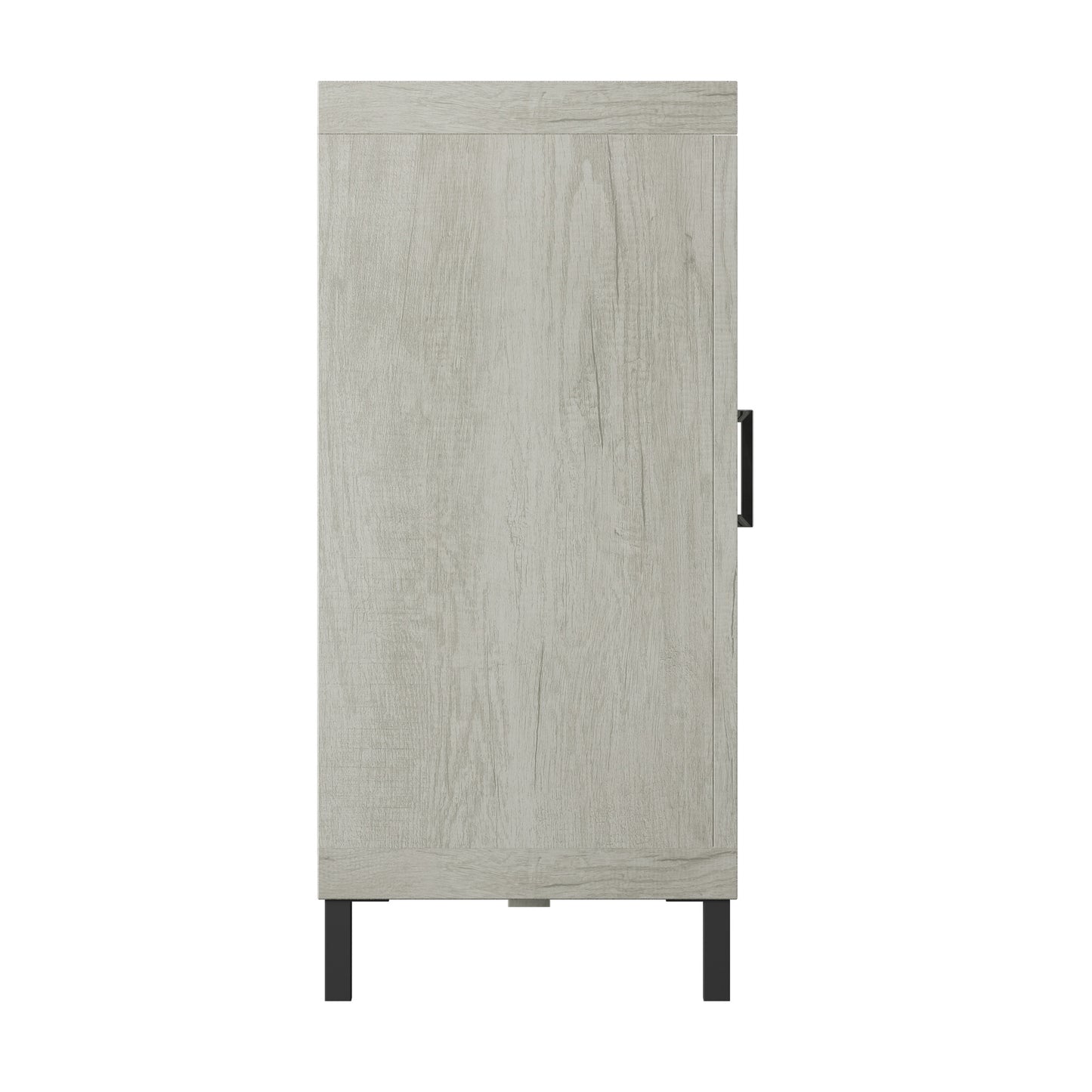TV Stand for TVs up to 60" with Electric Fireplace and Mirrored Cabinet Doors