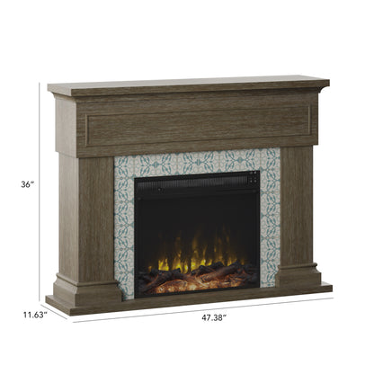Wall Mantel Electric Fireplace with Reversible Surround