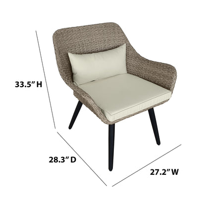 TK Classics Outdoor 3 Piece Conversation Set with Cushions