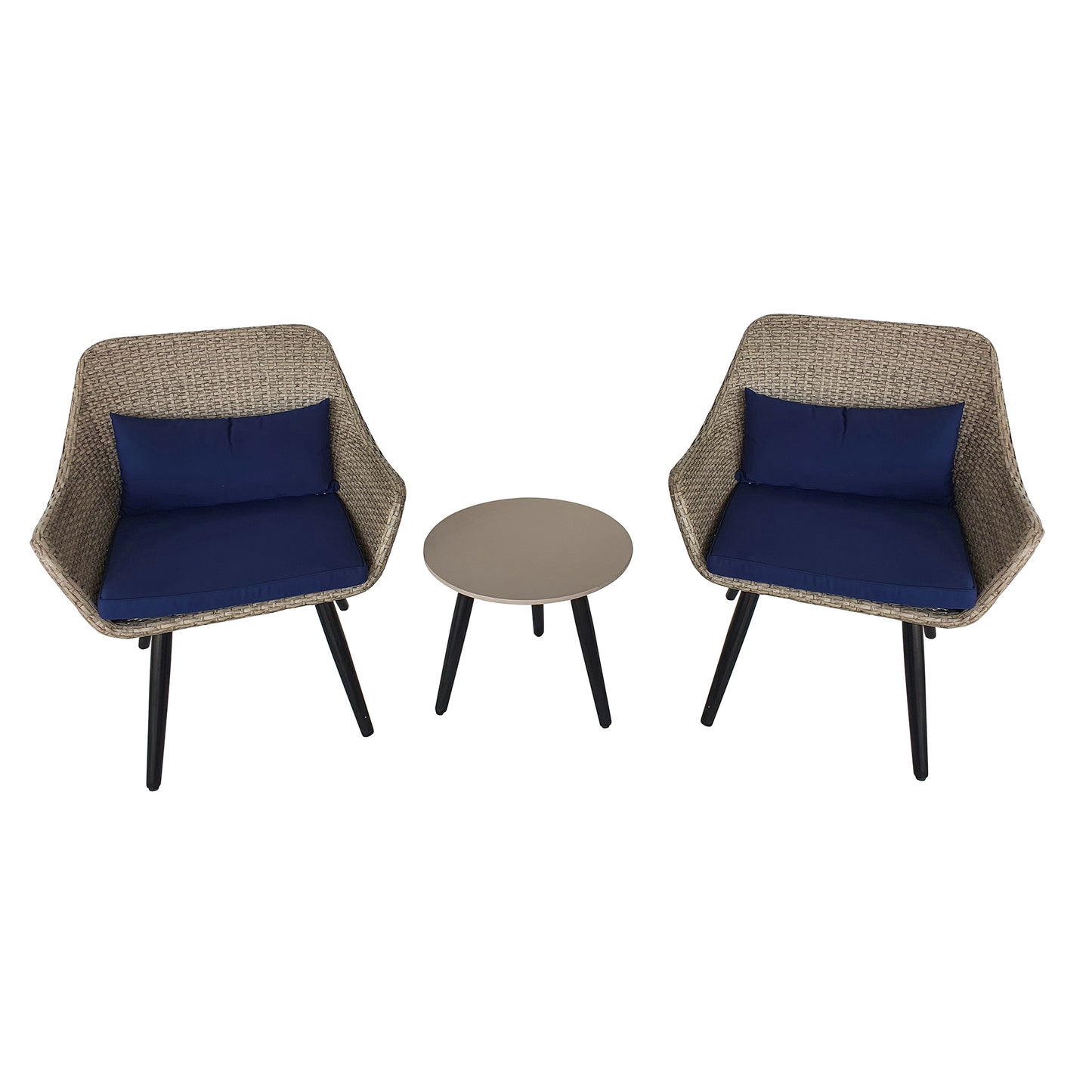 TK Classics Outdoor 3 Piece Conversation Set with Cushions