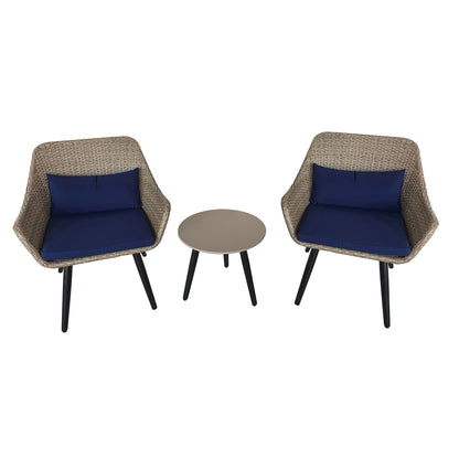 TK Classics Outdoor 3 Piece Conversation Set with Cushions