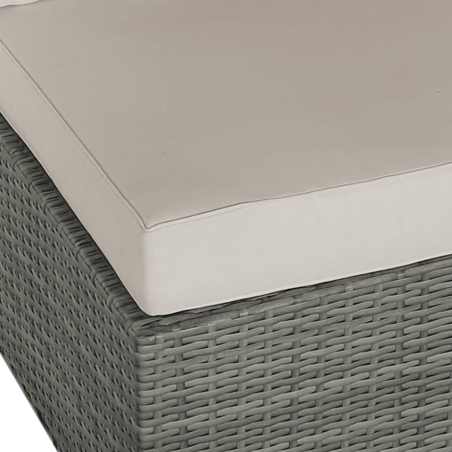 TK Classics Outdoor Armless Sofa Seats with Cushions, Set of 2