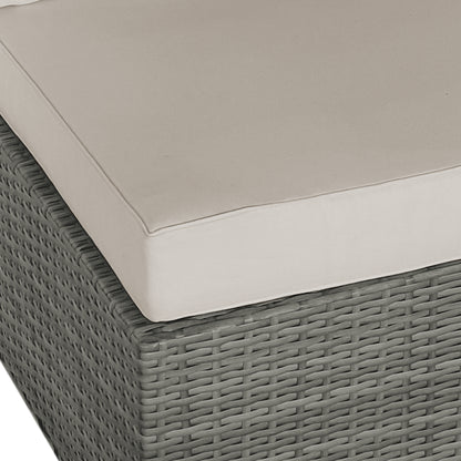 TK Classics Outdoor Armless Sofa Seats with Cushions, Set of 2