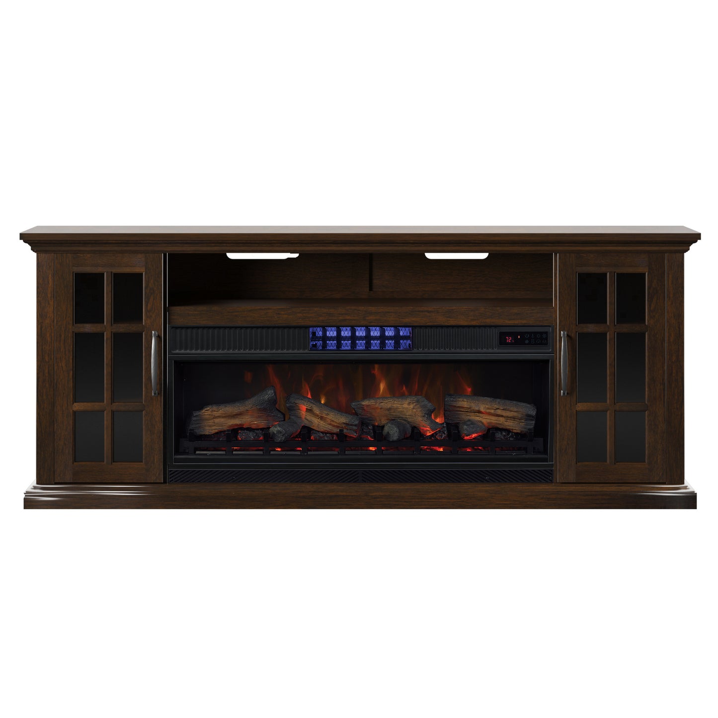 Tresanti® Mayson TV Console with ClassicFlame® CoolGlow® 2-in-1 Electric Fireplace and Fan
