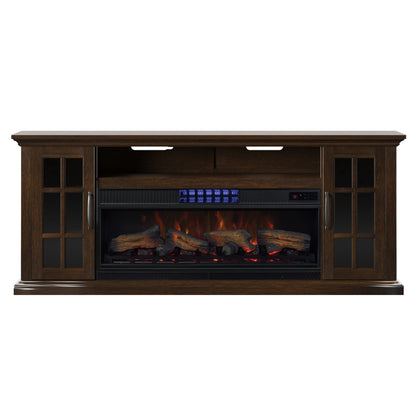 Tresanti® Mayson TV Console with ClassicFlame® CoolGlow® 2-in-1 Electric Fireplace and Fan