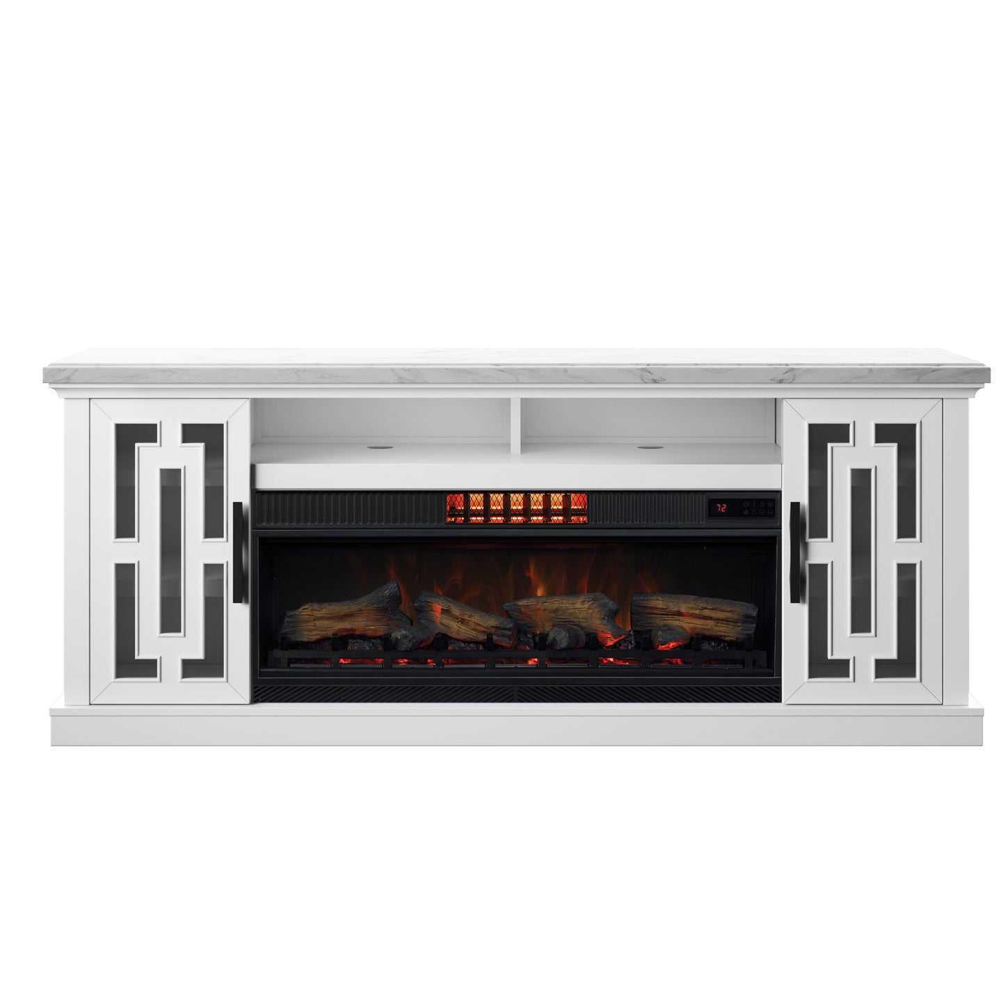 Tresanti® Kerrigan TV Console with ClassicFlame® CoolGlow® 2-in-1 Electric Fireplace and Fan