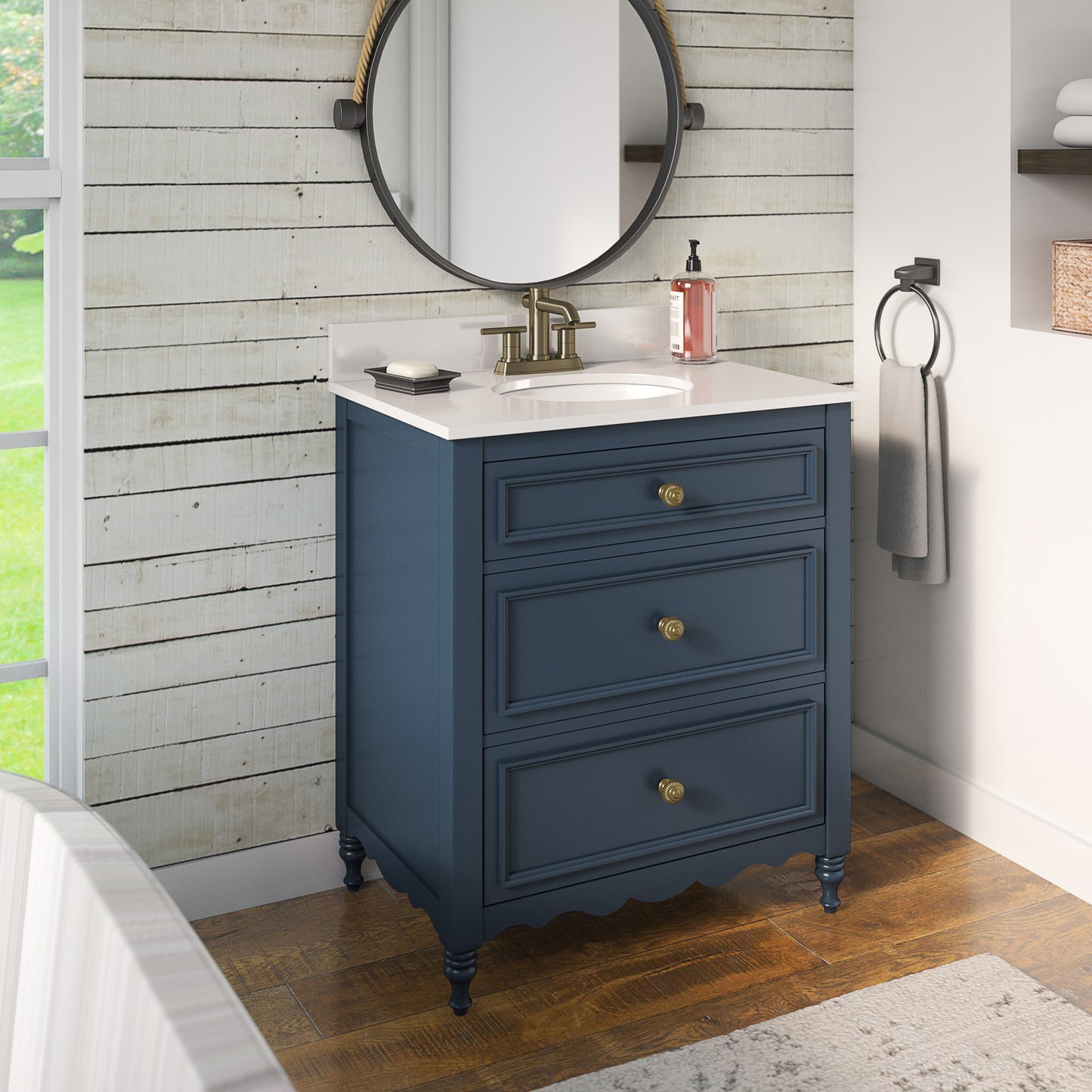 30" Cottage Dresser Style Single Bathroom Vanity with Drawers
