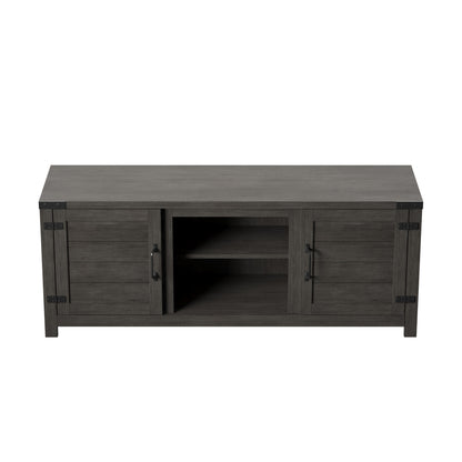 TV Stand for TVs up to 65" with Planked Doors and Nail Head Details