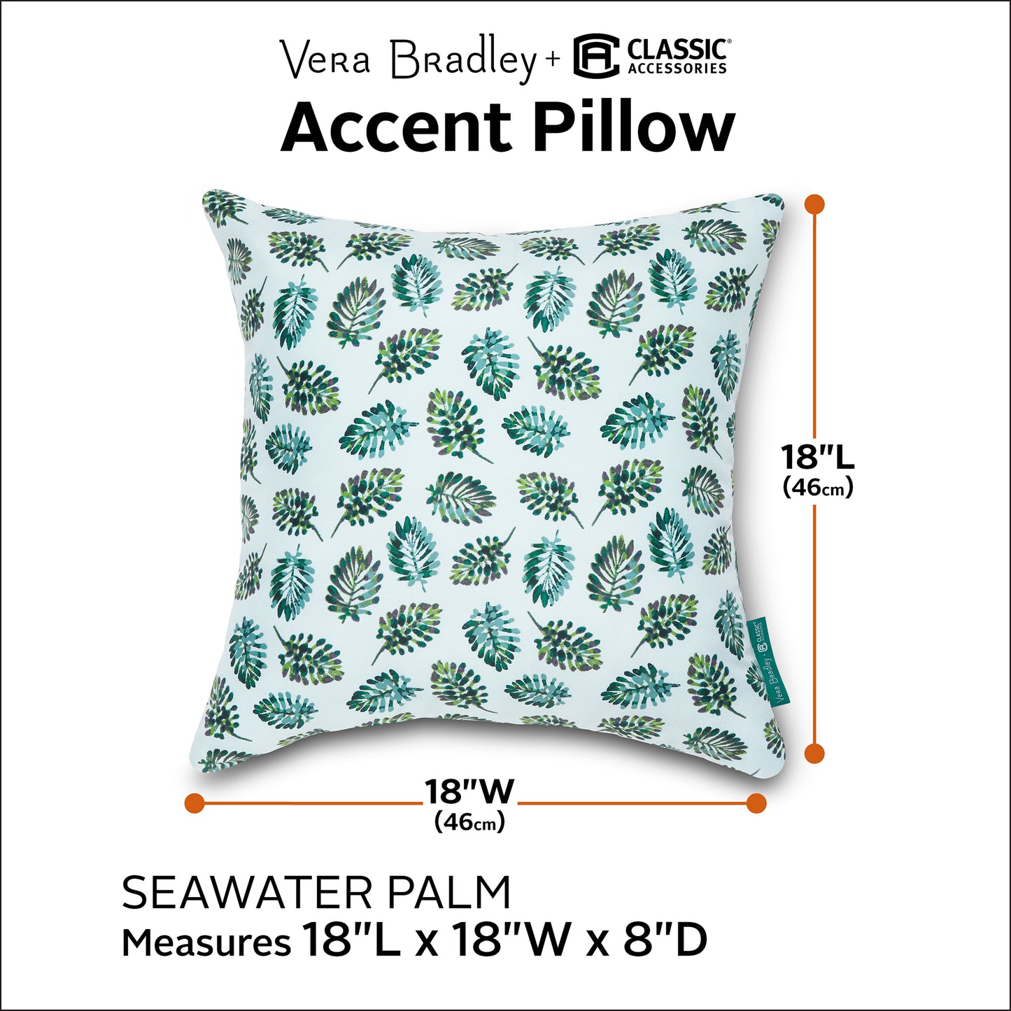 Vera Bradley by Classic Accessories Indoor Outdoor Accent Pillows, 2 Pack