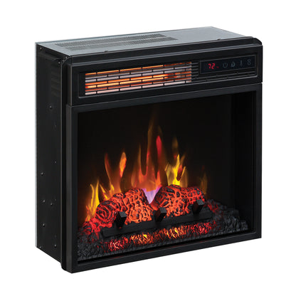 18" Infrared Quartz Electric Fireplace Insert with Safer Plug®