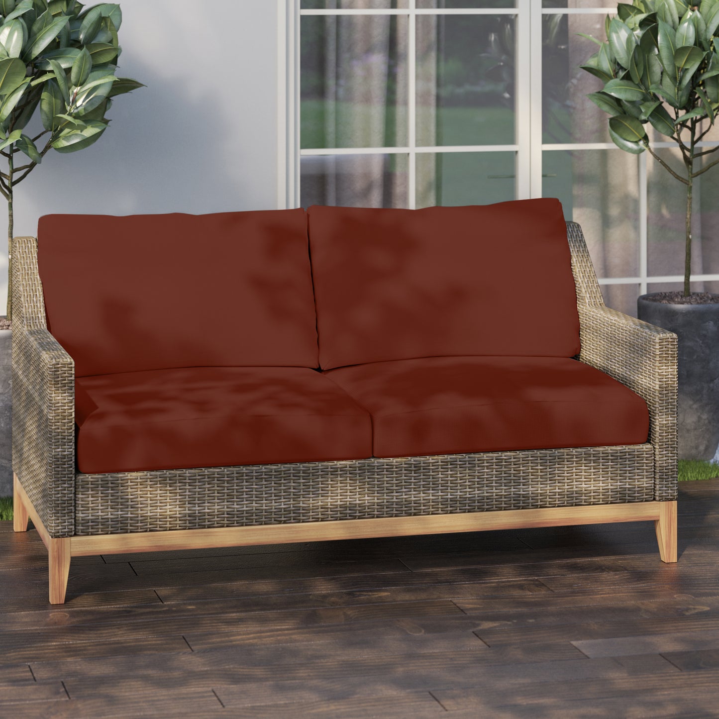 TK Classics Outdoor Loveseat with Cushions