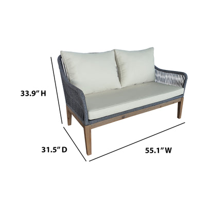 TK Classics Outdoor Loveseat for 2 People with Cushions