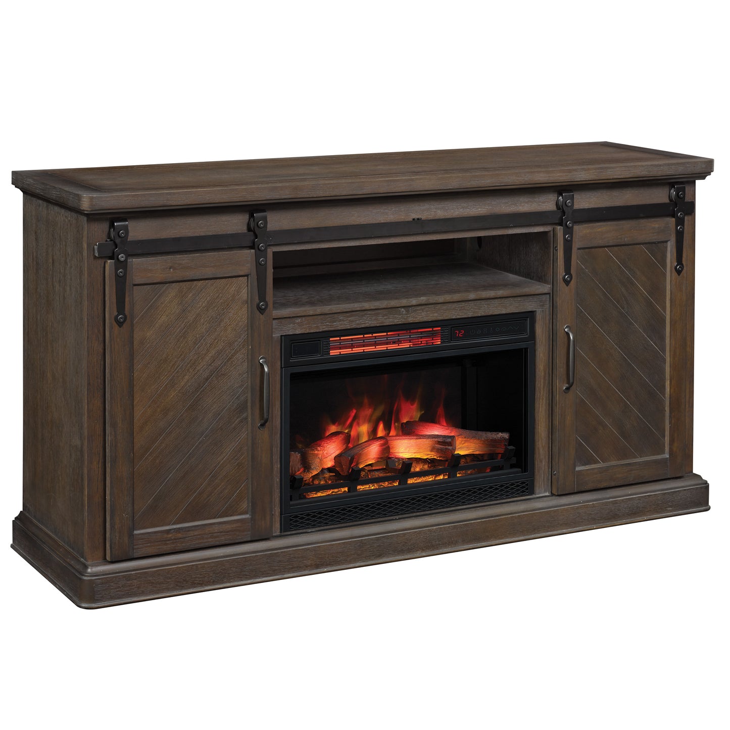 Southgate TV Stand with ClassicFlame® Electric Fireplace, Antique Coffee