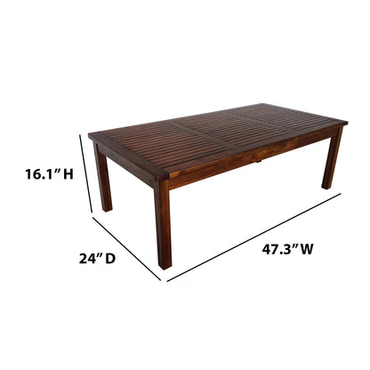 TK Classics Outdoor Acacia Coffee Table