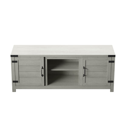 TV Stand for TVs up to 65" with Planked Doors and Nail Head Details