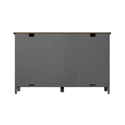 Modern Farmhouse Sideboard with Wine Storage and Sliding Barn Doors