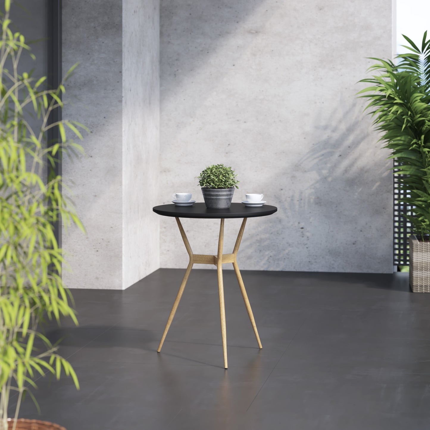 TK Classics 24” Outdoor Dining Table with Tapered Legs