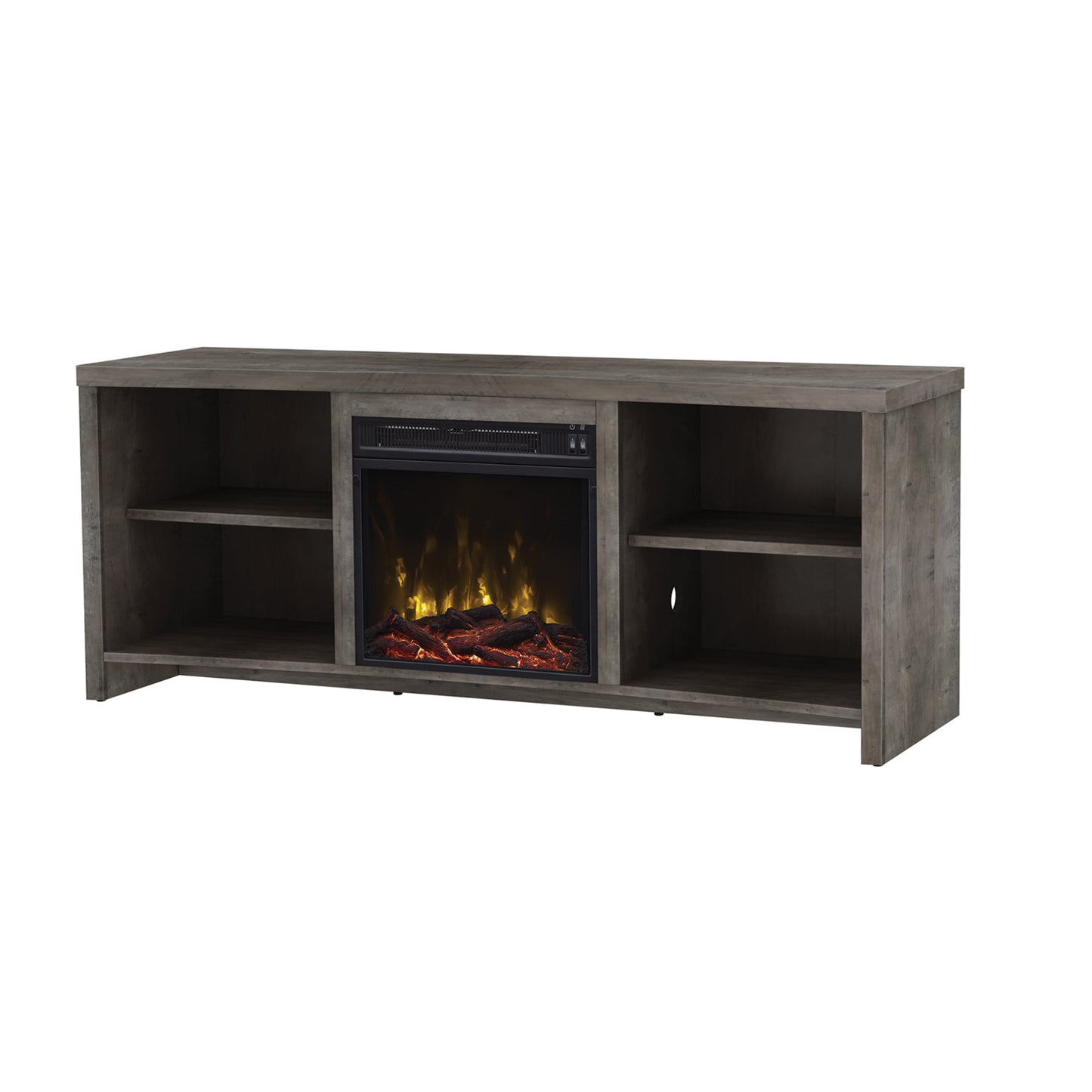 Shelter Cove TV Stand for TVs up to 65" with Electric Fireplace, Valley Pine