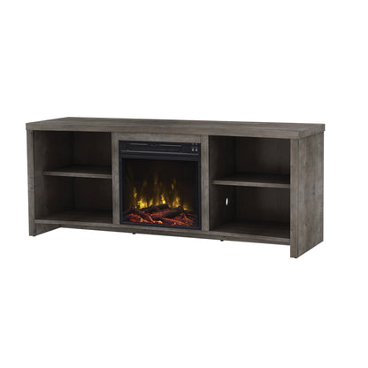 Shelter Cove TV Stand for TVs up to 65" with Electric Fireplace, Valley Pine