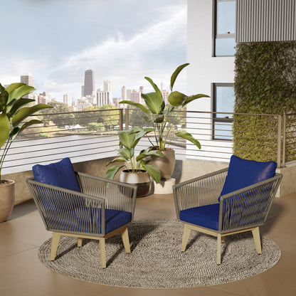 TK Classics Outdoor Chairs with Cushions, Set of 2