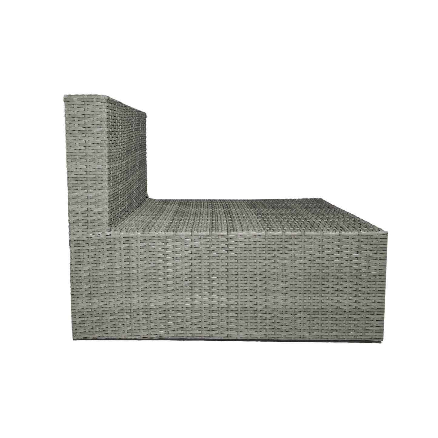 TK Classics Outdoor Armless Sofa Seats with Cushions, Set of 2