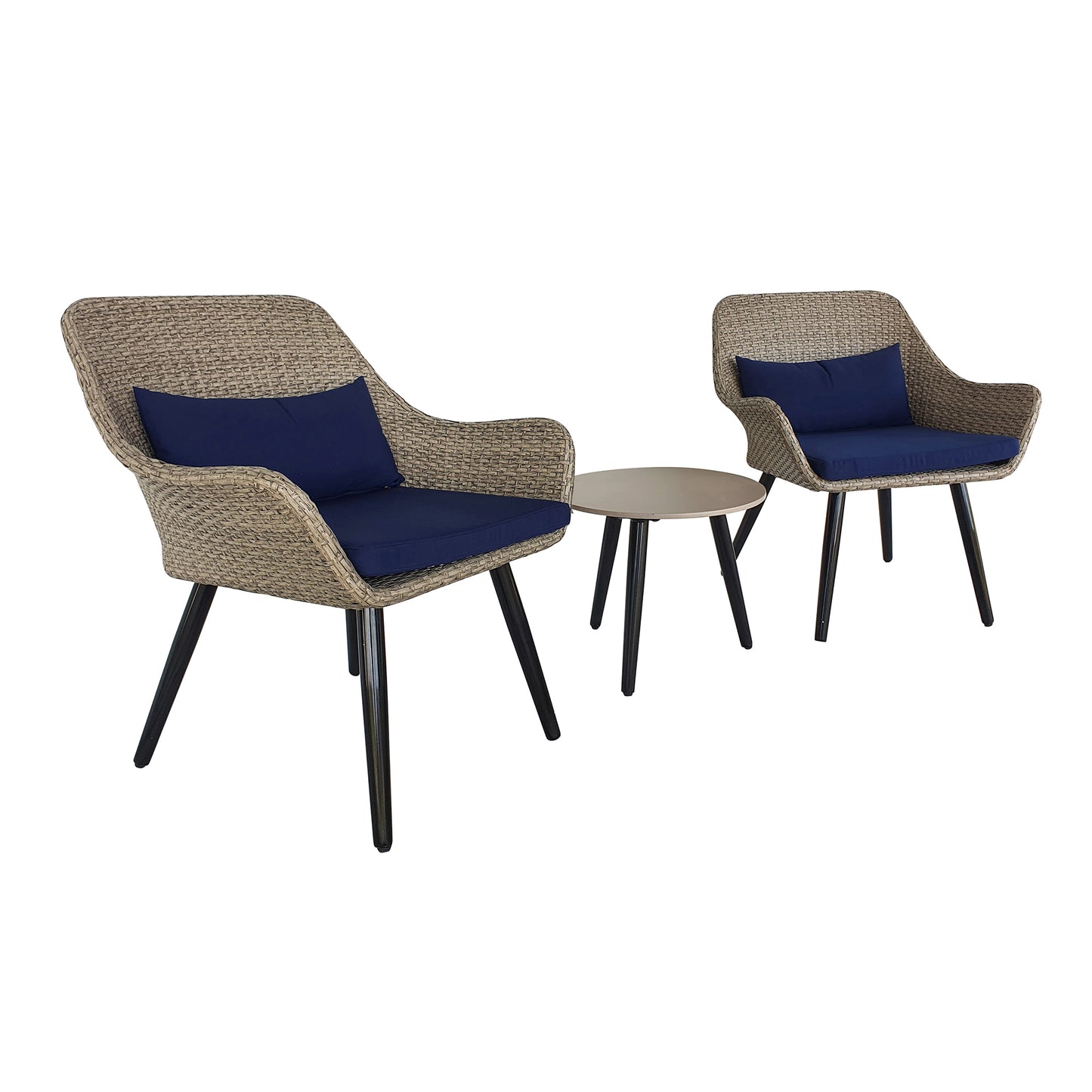 TK Classics Outdoor 3 Piece Conversation Set with Cushions