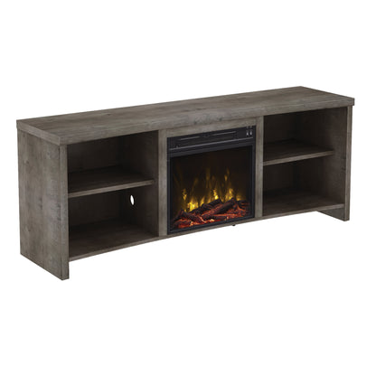 Shelter Cove TV Stand for TVs up to 65" with Electric Fireplace, Valley Pine