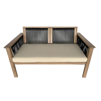 TK Classics Outdoor Acacia Loveseat with Cushion