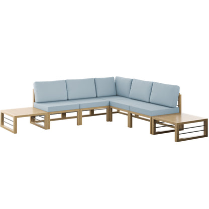 TK Classics 7 Piece Aluminum Outdoor Conversation Set