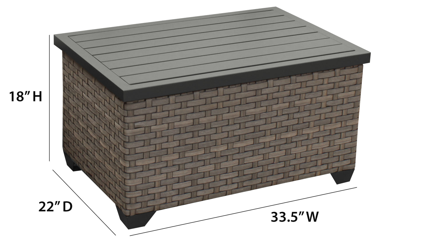 Monterey 7-Piece Wicker Outdoor Furniture Set with Storage Coffee Table