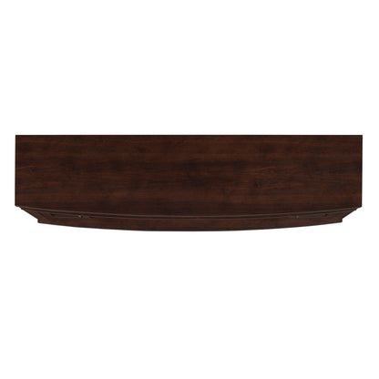 Deerfield TV Stand with Two Speakers for TVs up to 80", Antique Brown Cherry (Electric Fireplace sold separately)