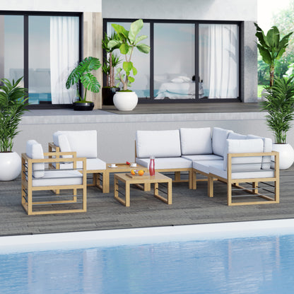 TK Classics 8 Piece Aluminum Outdoor Conversation Set