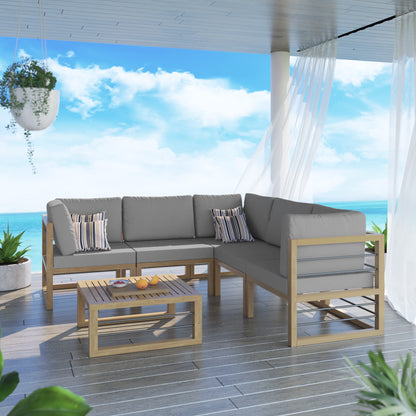 TK Classics 6 Piece Aluminum Outdoor Conversation Set