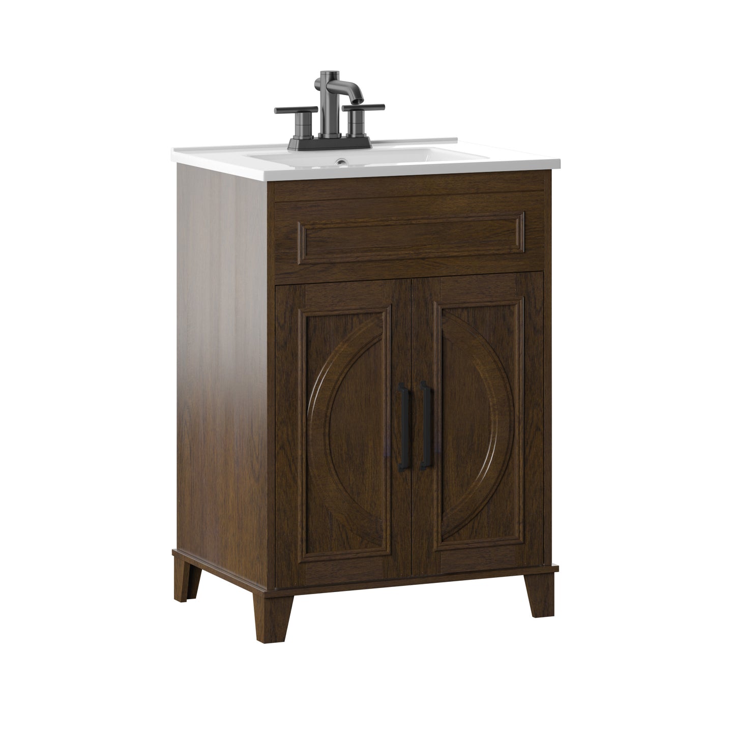 Renton 24" Single Bathroom Vanity with Decorative Mullions