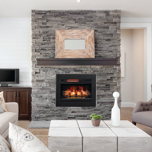 26” 3D Infrared Quartz Electric Fireplace Insert with Safer Plug® and Safer Sensor™